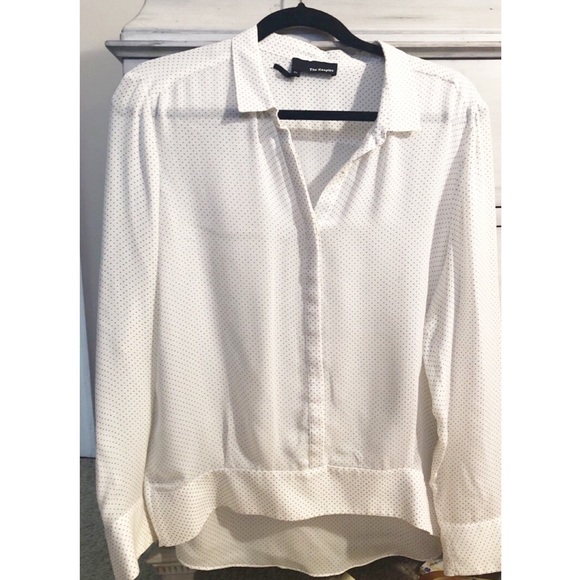The Kooples Tops - The Kooples 100% silk long sleeve blouse polka dot
